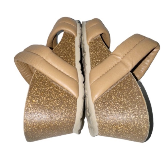 Yokono Wedge Sandal Tan Double Band Cushioned Made in Spain Sz 7.5 - Picture 8 of 9